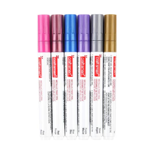 12 Packs: 6 ct. (72 total) Metallic Medium Paint Pen Set by Craft Smart®